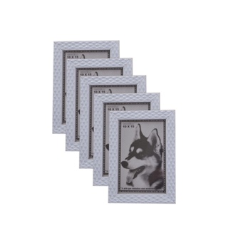 KIT 5 PORTA RETRATO 10X15 BRANCO PVC  ALTO RELEVO em Oferta na Shopee