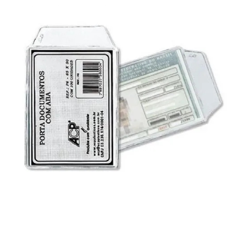 Kit Protetor Porta Documentos Cnh 65mm x 90mm C/aba 20 Unidades em Oferta na Shopee
