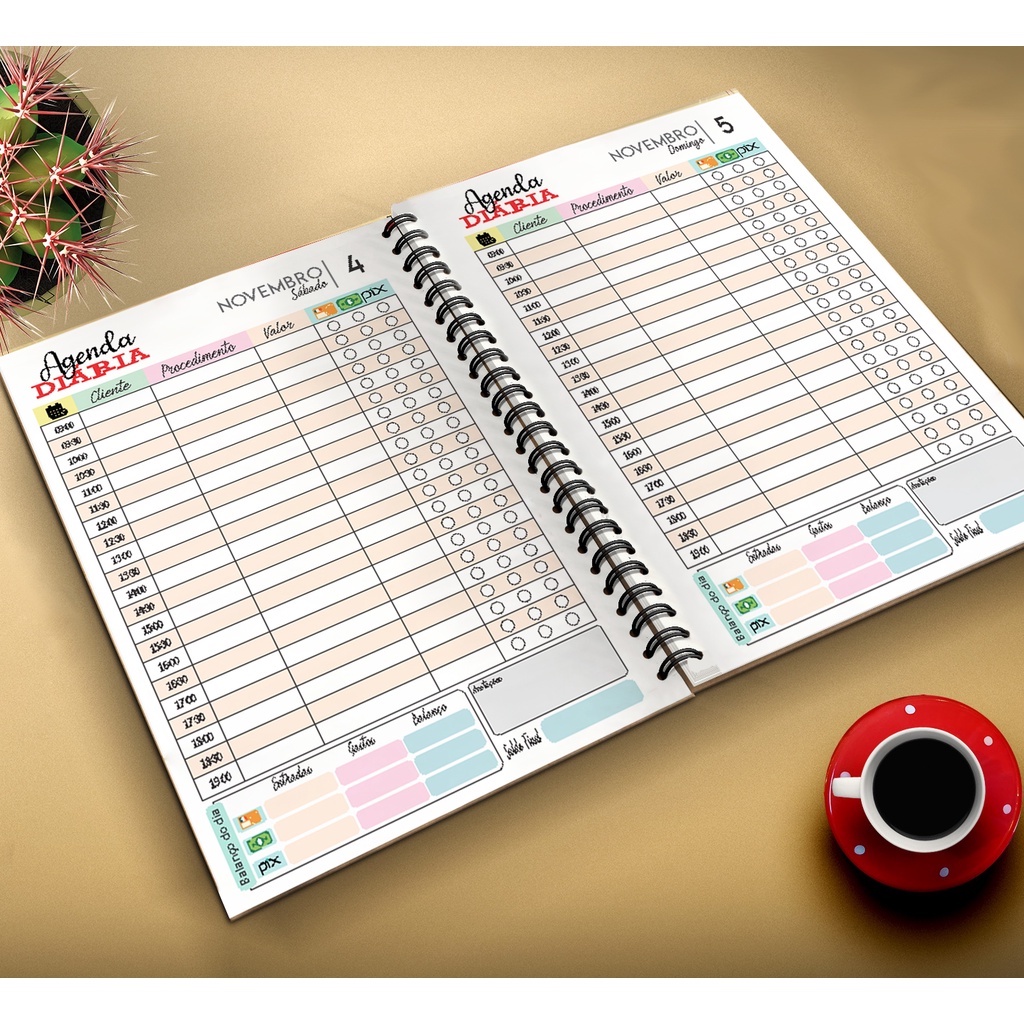 Agenda 2026/27 - AGENDA Diária com Datas - Agenda Anual - 365 paginas + Capa Dura