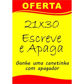 5 Placas Cartaz de Oferta Promoção Preço 21x30 com 5 unidades em Oferta na Shopee