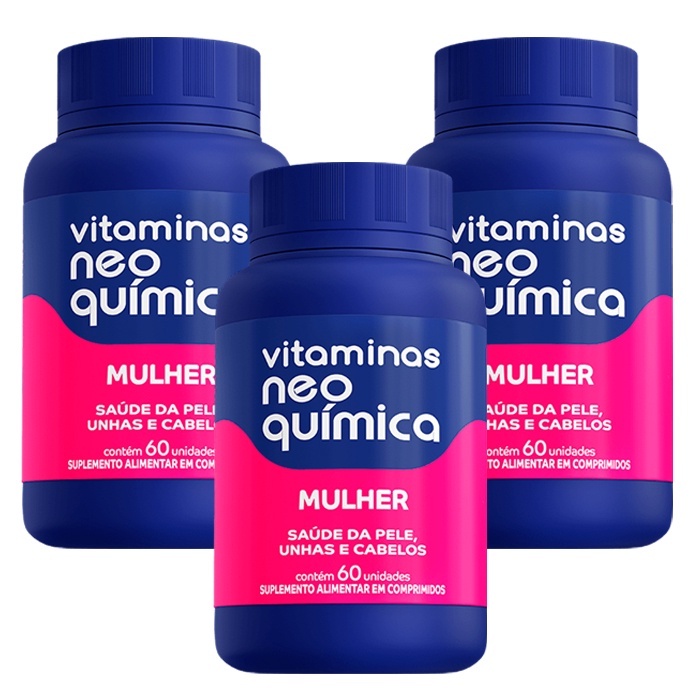 Kit 3 Unidades Centrotabs Mulher 60 Comp Multivitamínico