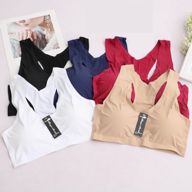 Top Sutiã Nadador Confortável Sem Costura Com Bojo em Oferta na Shopee