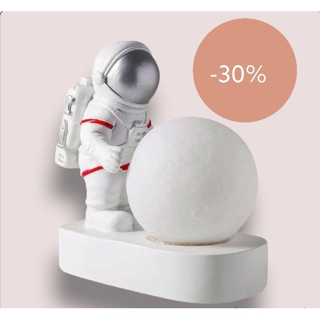 Astronauta Suporte 14cm para Alexa Echo Dot 4