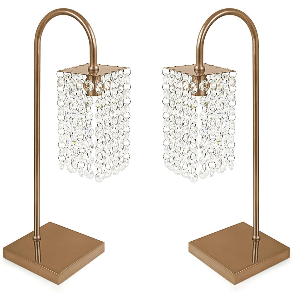 Kit 2 Abajur Clearcrillic Cristal Acrilico Quadrado NewCobre em Oferta na Shopee