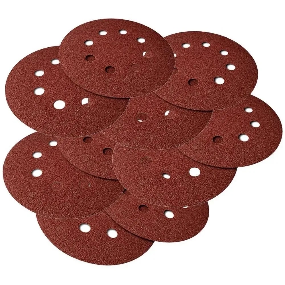 DISCO LIXA 225MM (09" ) GR 100 VERMELHA C/ 10 UNID. IF-LT100 em Oferta na Shopee