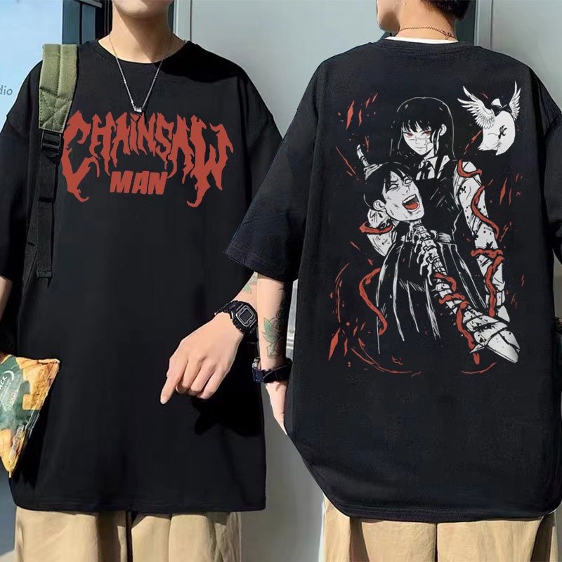 Camiseta Camisa Chainsaw Man Power Anime Mangá Himeno Kishibe Denji Motosserra  Demônio Do Sangue Blusa Unissex - Desconto no Preço