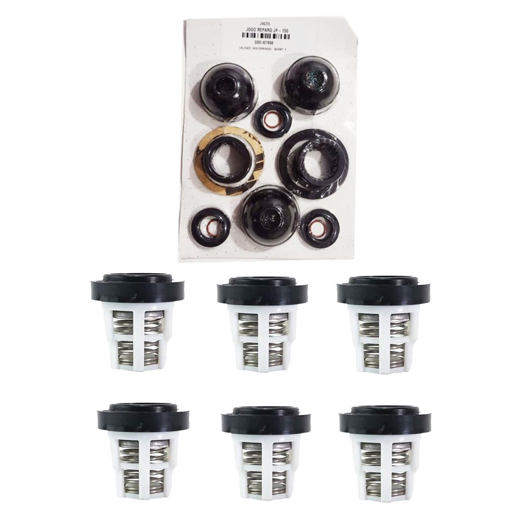 Kit 06 Valvulas + 1 Jogo De Reparo Jp-150 Pulverizador Jacto