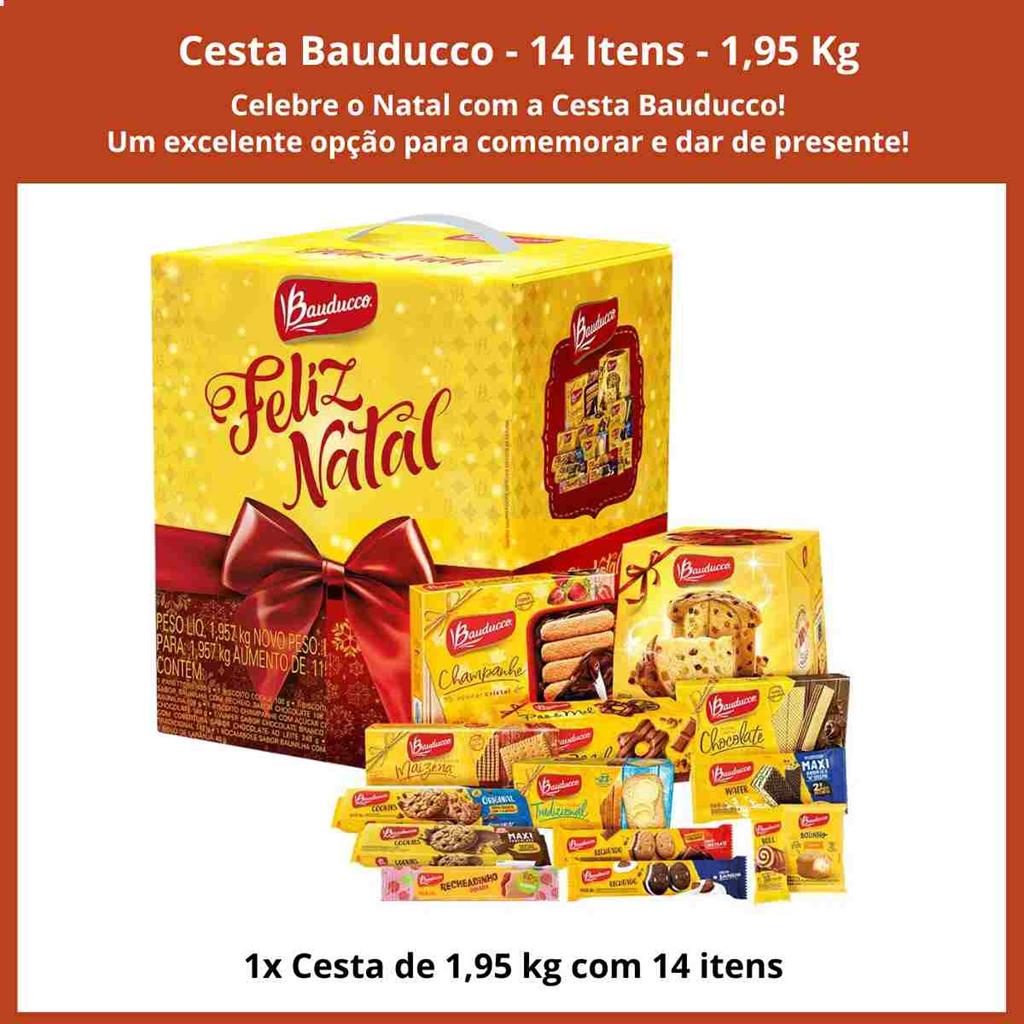 Cesta de Natal Bauducco Presente Empresas Funcionarios Natalina 1,95kg |  Shopee Brasil