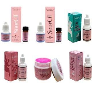 Kit Profissional Sourcil 2 Henna Sobrancelha Intensificador Pasta Magica Removedor Fixador Renna