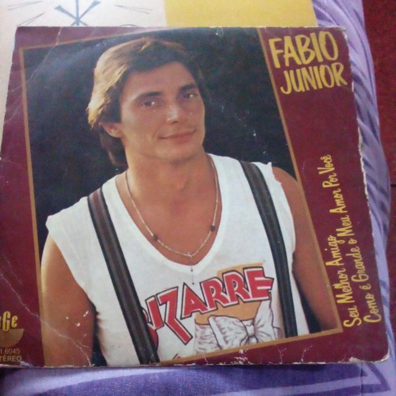 Disco Vinil compacto Fábio Júnior seu melhor amigo e como e grande o meu amor por voce