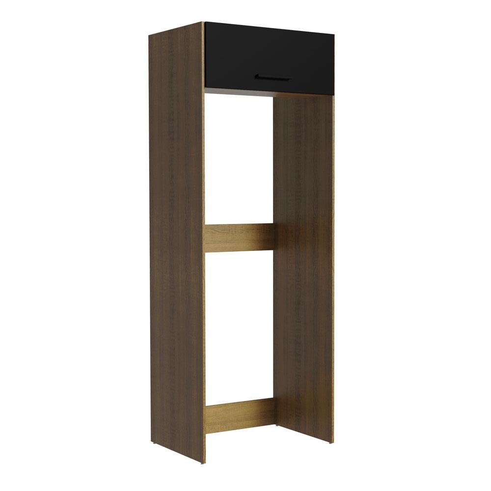 Porta Geladeira Armário de Cozinha 1 Porta Basculante Rustic/Preto Agata Madesa em Oferta na Shopee