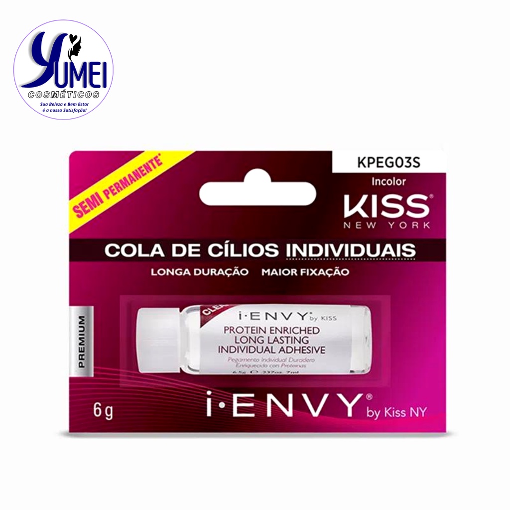 COLA DE CÍLIOS POSTIÇOS INDIVIDUAIS E TUFOS INCOLOR KISS NY