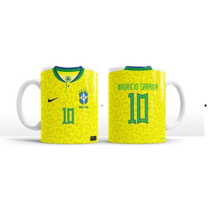 Caneca Personalizada Copa Camisa Brasil 2022