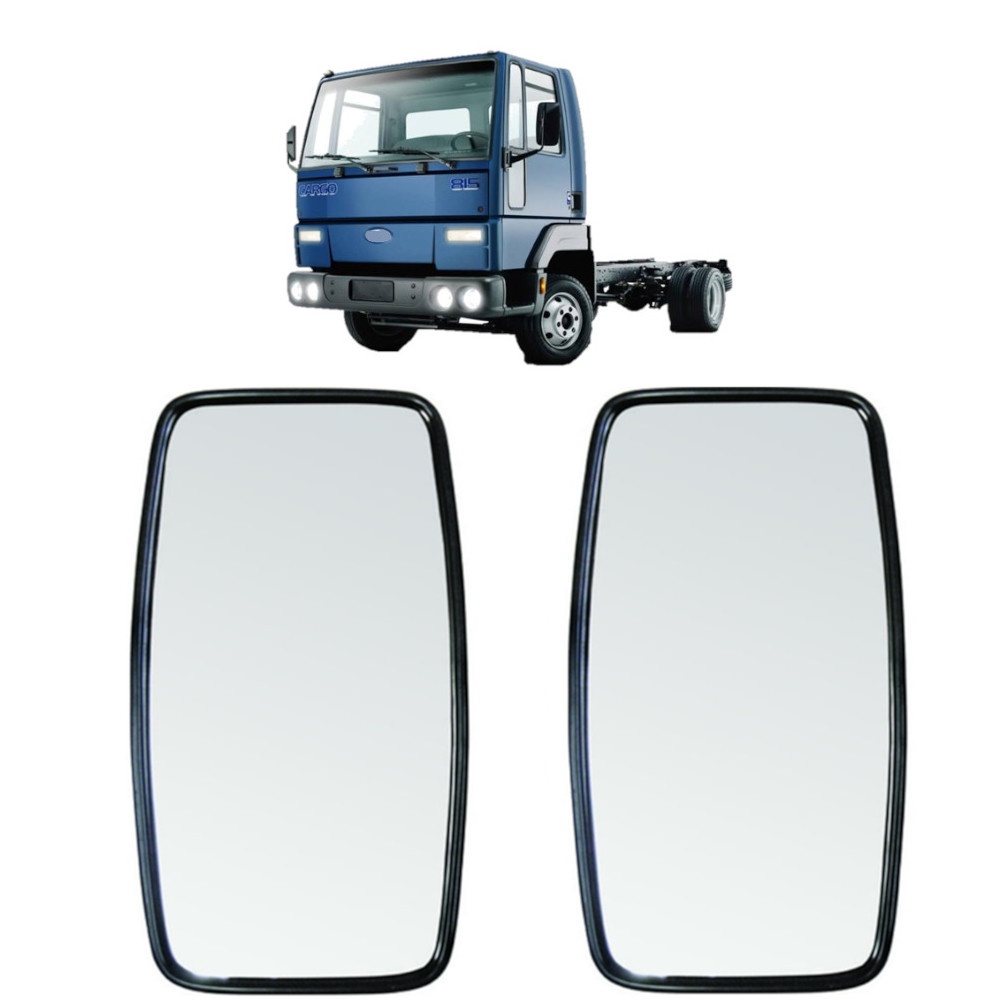 Par Retrovisor Liso Médio Caminhão Para Ford Cargo 815