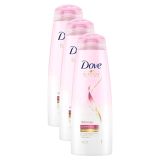 Kit 3 Shampoos Dove Hidra-Liso Tecnologia de Hidratação 400ml cada