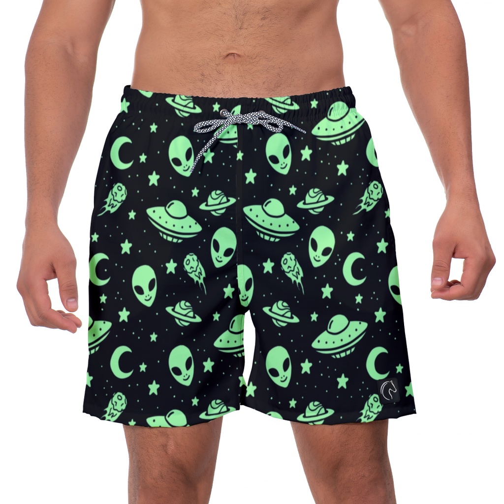 Shorts Masculino Estampa Moda Praia Cores Casual Tecido Leve com Elastano Estampada Bermuda Masculina Promoção