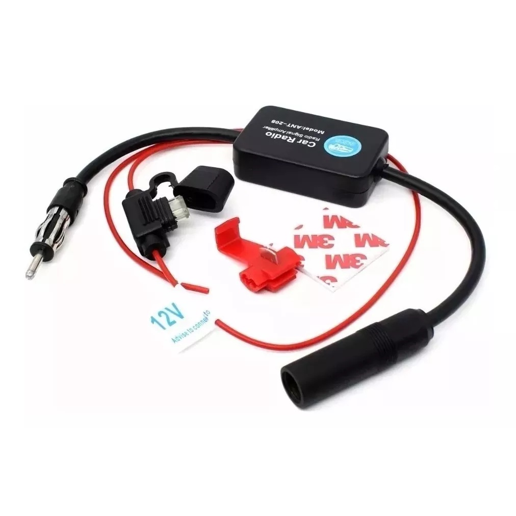 Amplificador De Sinal Antena Radio Automotivo AM/FM Carro