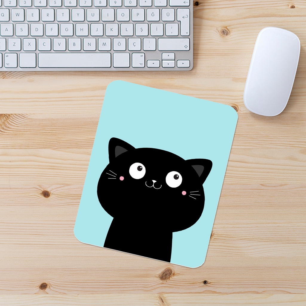 Mouse Pad Retangular Gato Feliz