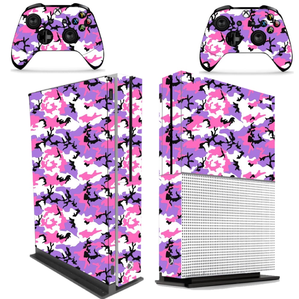 Skin Xbox One S Adesivo Pelicula Protetora Camo Lilac