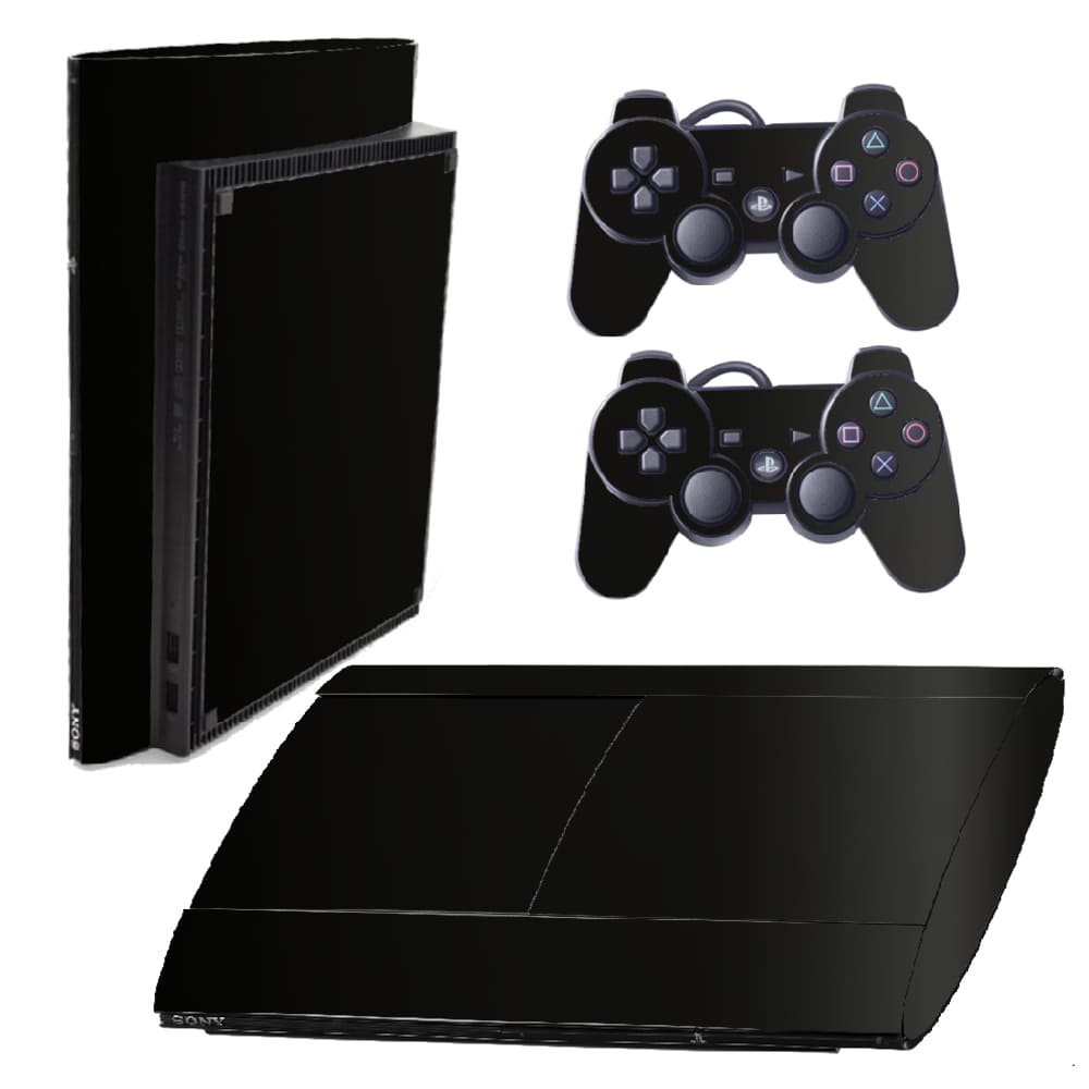 Skin PS3 Super Slim Playstation Adesivo Pelicula Protetora Brilho Cor Black Piano