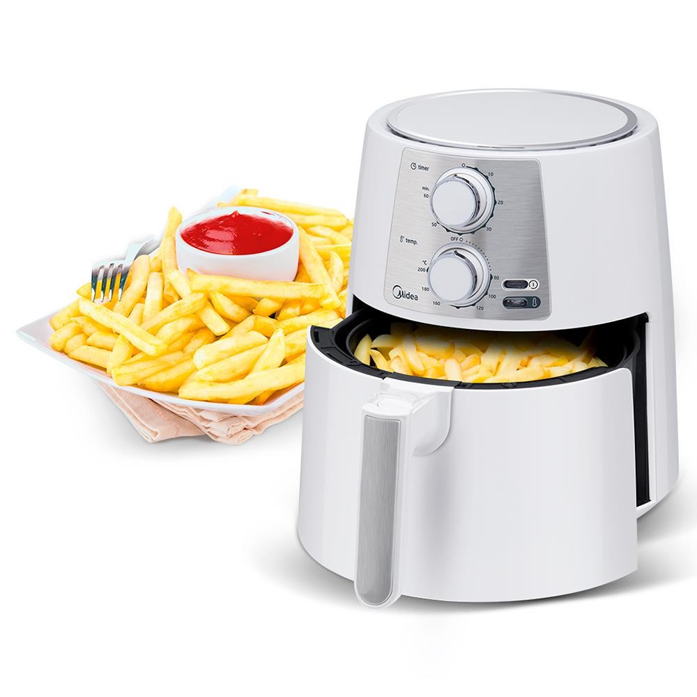 FRITADEIRA SEM OLEO AIR FRYER MIDEA 3.5L BRANCA - C/ TIMER