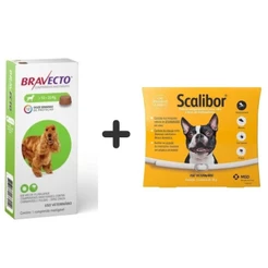 1 BRAVECTO 500 MG (10 A 20KG) + 1 COLEIRA SCALIBOR 48CM
