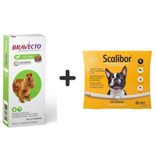 1 BRAVECTO  500 MG (10 A 20KG) + 1 COLEIRA SCALIBOR 48CM em Oferta na Shopee