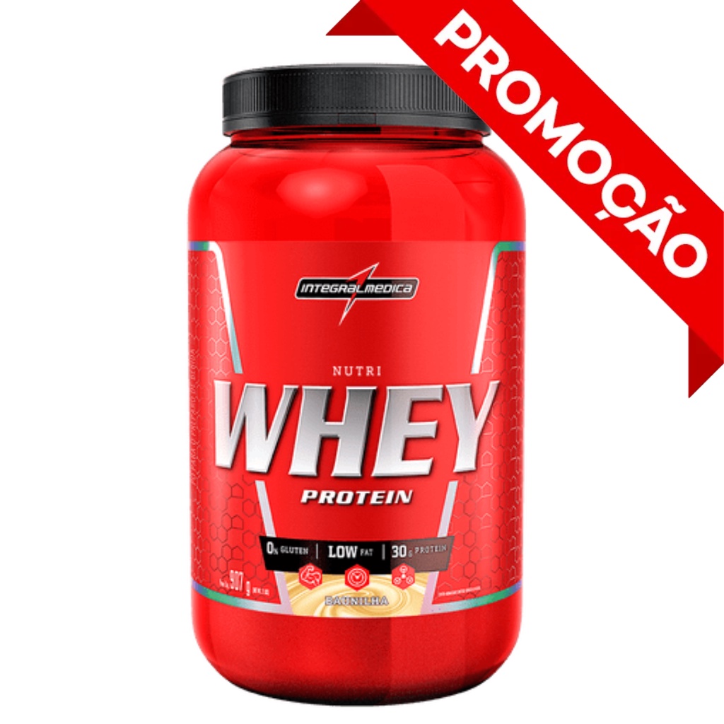 Nutri Whey Protein Concentrado e Isolado integralmedica Hipercalorico Pote e Refil 907gr