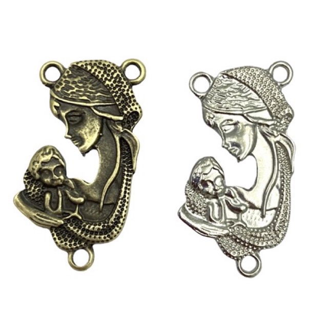 25 Pingentes Entremeio Virgem Maria em Oferta na Shopee