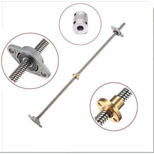 Kit Fuso Tr8 X 300 + 2 Mancal Kfl08 + Acoplamento 5 X 8