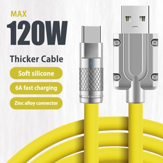 120W 6A Cabo De Carga Super Rápida Tipo C De Silicone Líquido Micro USB Para Linha De Dados Bold 6.0