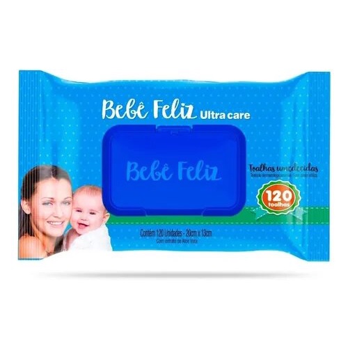 Lenço Umedecido Bebê Feliz Ultra Care - 120 Toalhas