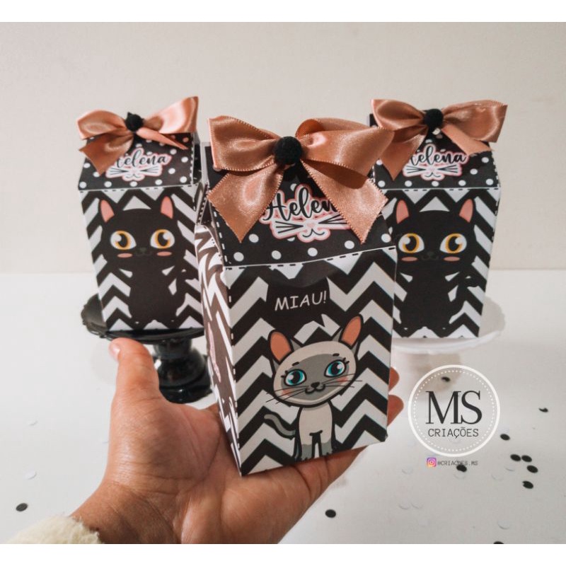 kit 10/15/20 Caixinhas MILKS | Personalizado| GATINHOS MIAU,  Pegue & Monte, Lembrancinhas Aniversário.