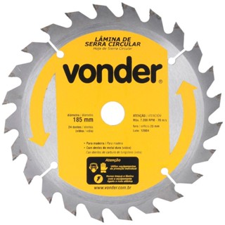 Disco de Corte Vonder Serra Circular Madeira 7.1/4" 185x20mm