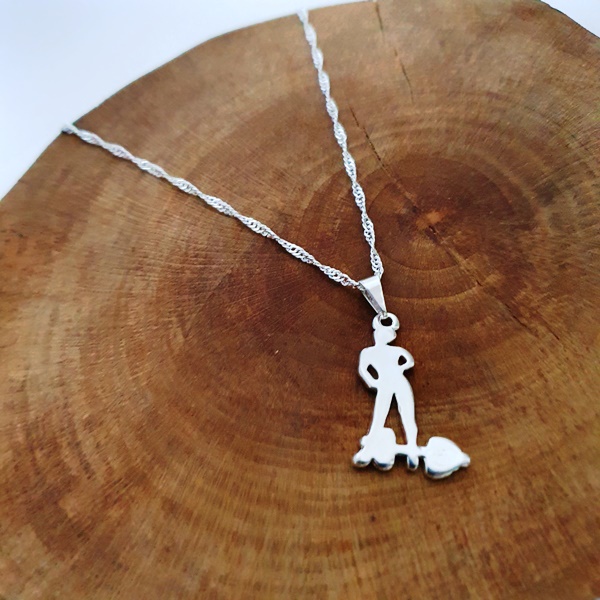 Colar Fitness Com Halter Folheado A Prata em Oferta na Shopee