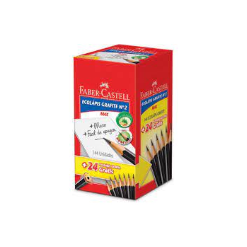 Lápis Preto sextavado Faber-Castell 144 Unidades
