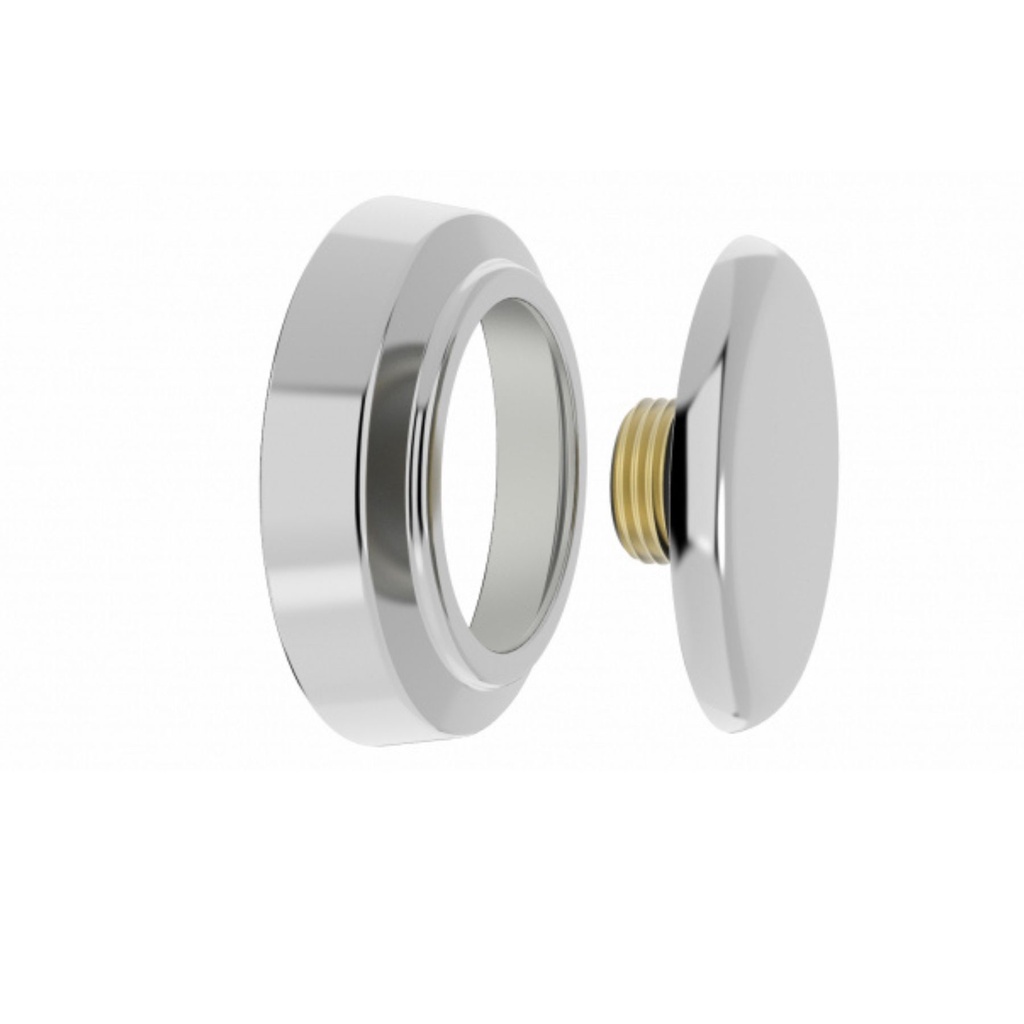 Tampao Tampa Tapa Furo Plug Parede Latão Canopla Cromada 1/2 Plug com Canopla em ABS