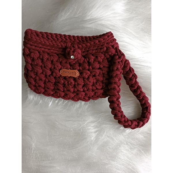 Bolsa de Crochê em fio de malha/Maxxi Carteira de fio de malha/bolsa tendência/ bolsa compacta de crochê/ bolsa exclusiva de crochê/ bolsa de mão/ clutch feminina