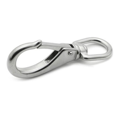 Mosquetão Engate Rápido 100mm Aço Inox Destorcedor Girador