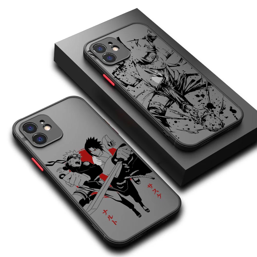 Japão Anime Naruto Sasuke Comics Capa De Celular Com Sinta Pele Para Apple  iPhone 11 12 13 14 Pro Max Mini XR XS X 8 7 6 6S Plus Fosca - Escorrega o  Preço