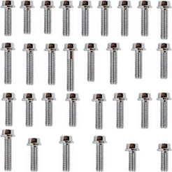 Kit parafusos cromados tampa motor lateral esquerda+direita NX350 Sahara Sahara350 1990 a 1999
