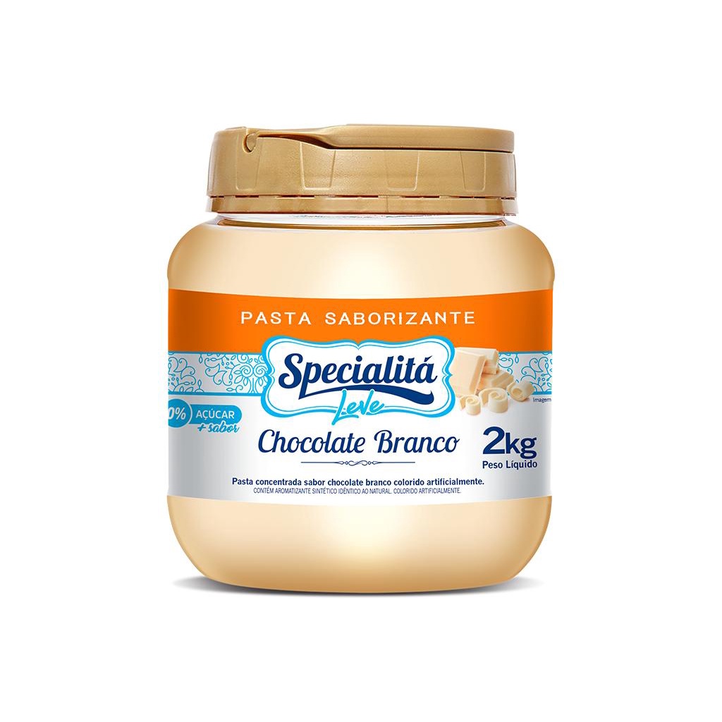 Pasta Saborizante Zero Specialitá Choc. Branco 2kg - Duas Rodas