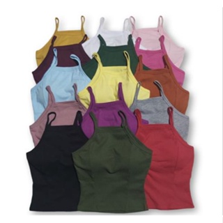 Blusa Cropped feminino canelada com bojo alça fina elegante em Oferta na Shopee