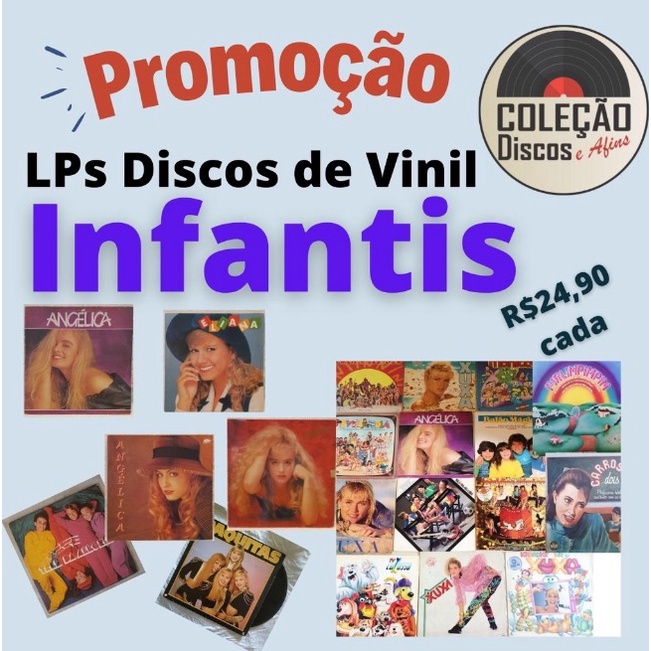 PROMOÇÃO: LPs Discos Vinil Infantis e afins (infantil) Xuxa Angélica Eliana Trem Alegria Balão Mágico