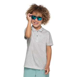 Camisa Polo Infantil Masculina Trick Nick Cinza