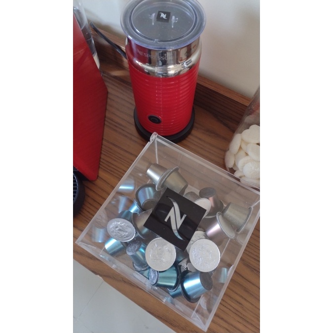 Suporte Para Cápsula De Café 3 Nespresso Cubo de Acrílico com Tampa Articulada