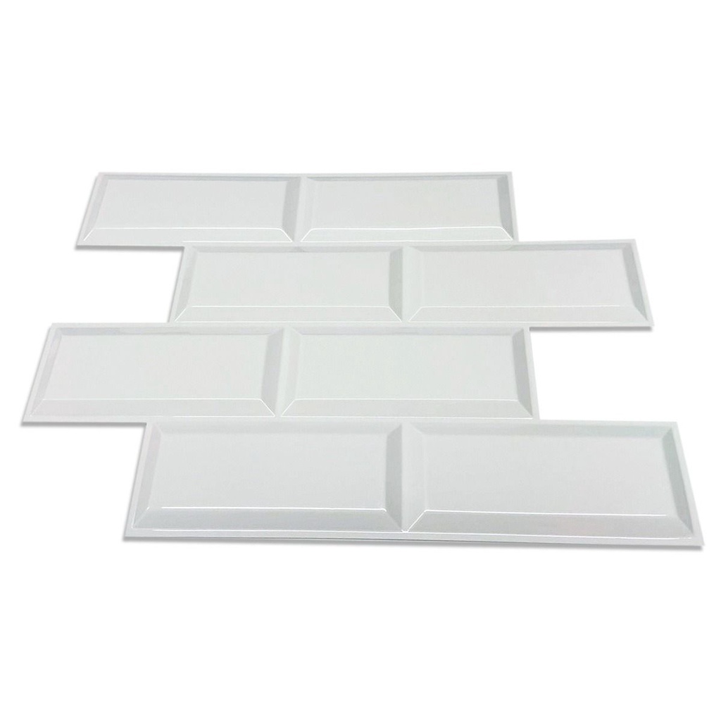 kit 10 PLACAS 3D PVC AZULEJO DE METRÔ BRANCO em Oferta na Shopee