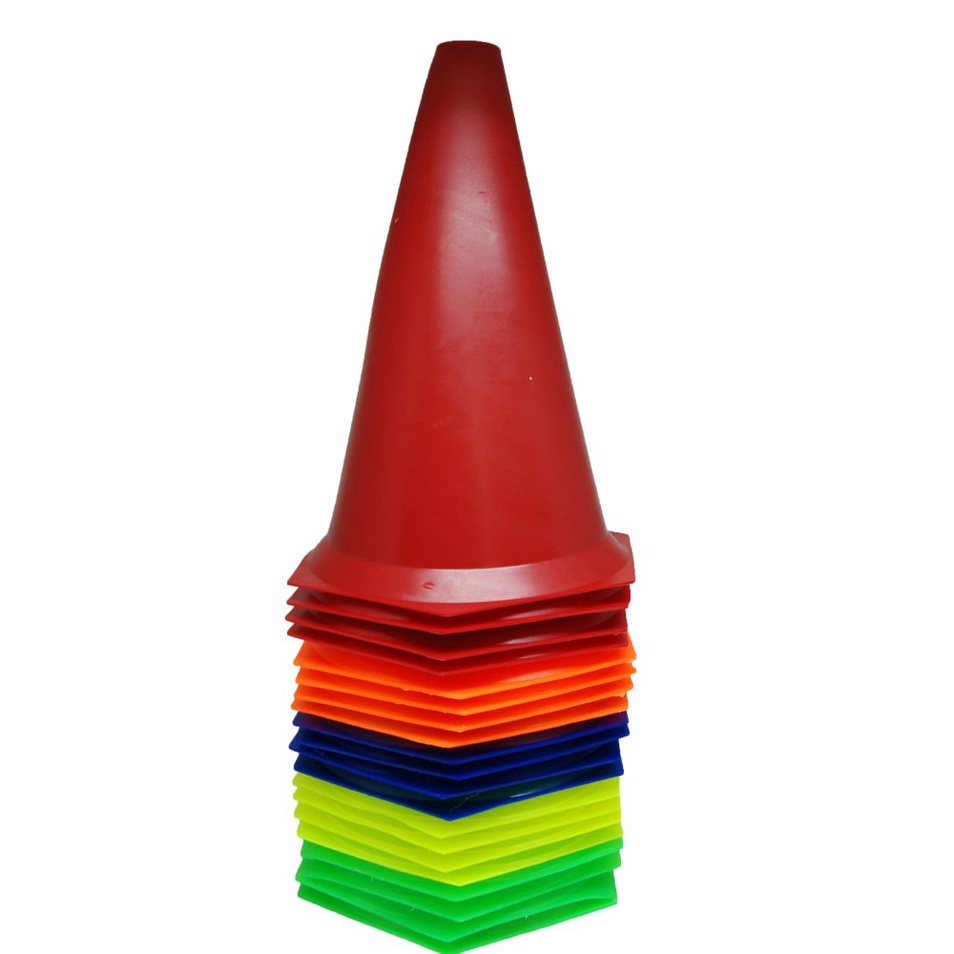 Cone 24cm Flexível Circuito Funcional Treinamento Sortido Kits C/Vários Cones