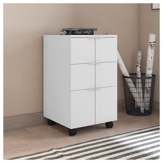 Gaveteiro 3 Gavetas Cubic Branco Fosco - Caemmun em Oferta na Shopee