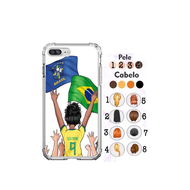 Capa Capinha de Celular Personalizada Seleção Brasileira Brasil